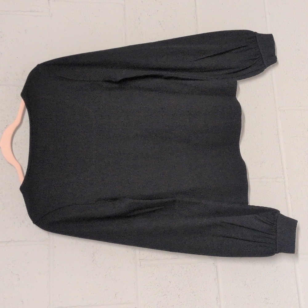 The Drop Lucyswhims Women's Ribbed Square Neck Balloon Long Sleeve Lucy Top NWT - Picture 8 of 13